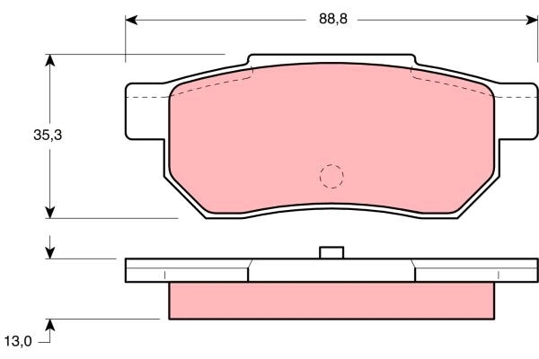 Brake Pad Set, disc brake (GDB775AT)
