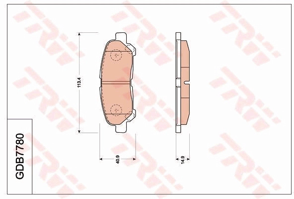 Brake Pad Set, disc brake (GDB7780AT)