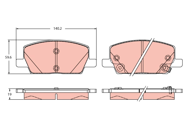 Brake Pad Set, disc brake (GDB2407)