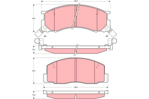 Brake Pad Set, disc brake (GDB1195)