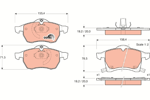 Brake Pad Set, disc brake (GDB1350)