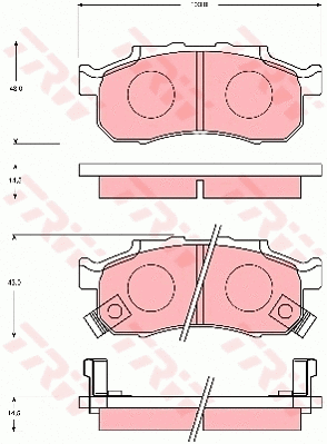 Brake Pad Set, disc brake (GDB7090)