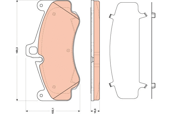 Brake Pad Set, disc brake (GDB1817)