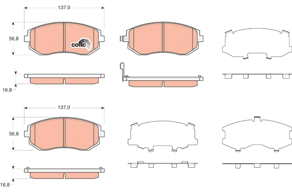 Brake Pad Set, disc brake (GDB3371DT)
