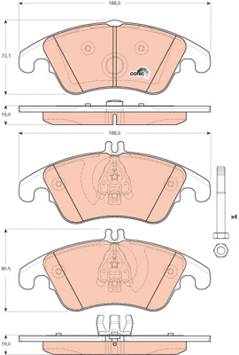 Brake Pad Set, disc brake (GDB1737)