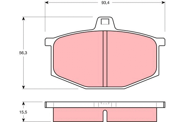 Brake Pad Set, disc brake (GDB405)
