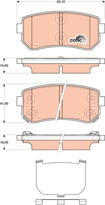 Brake Pad Set, disc brake (GDB3474AT)