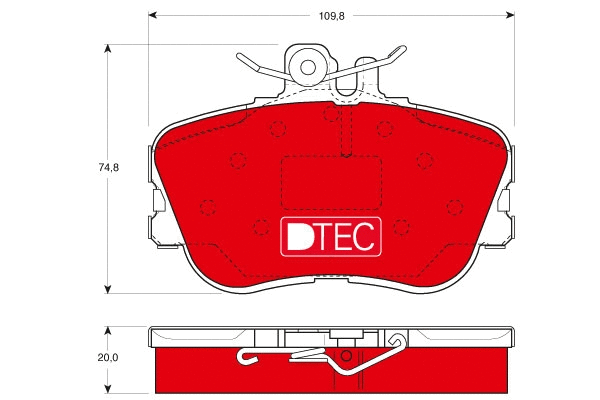 Brake Pad Set, disc brake (GDB1094DTE)