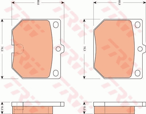 Brake Pad Set, disc brake (GDB7505)