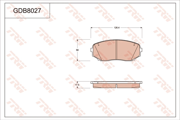 Brake Pad Set, disc brake (GDB8027DT)