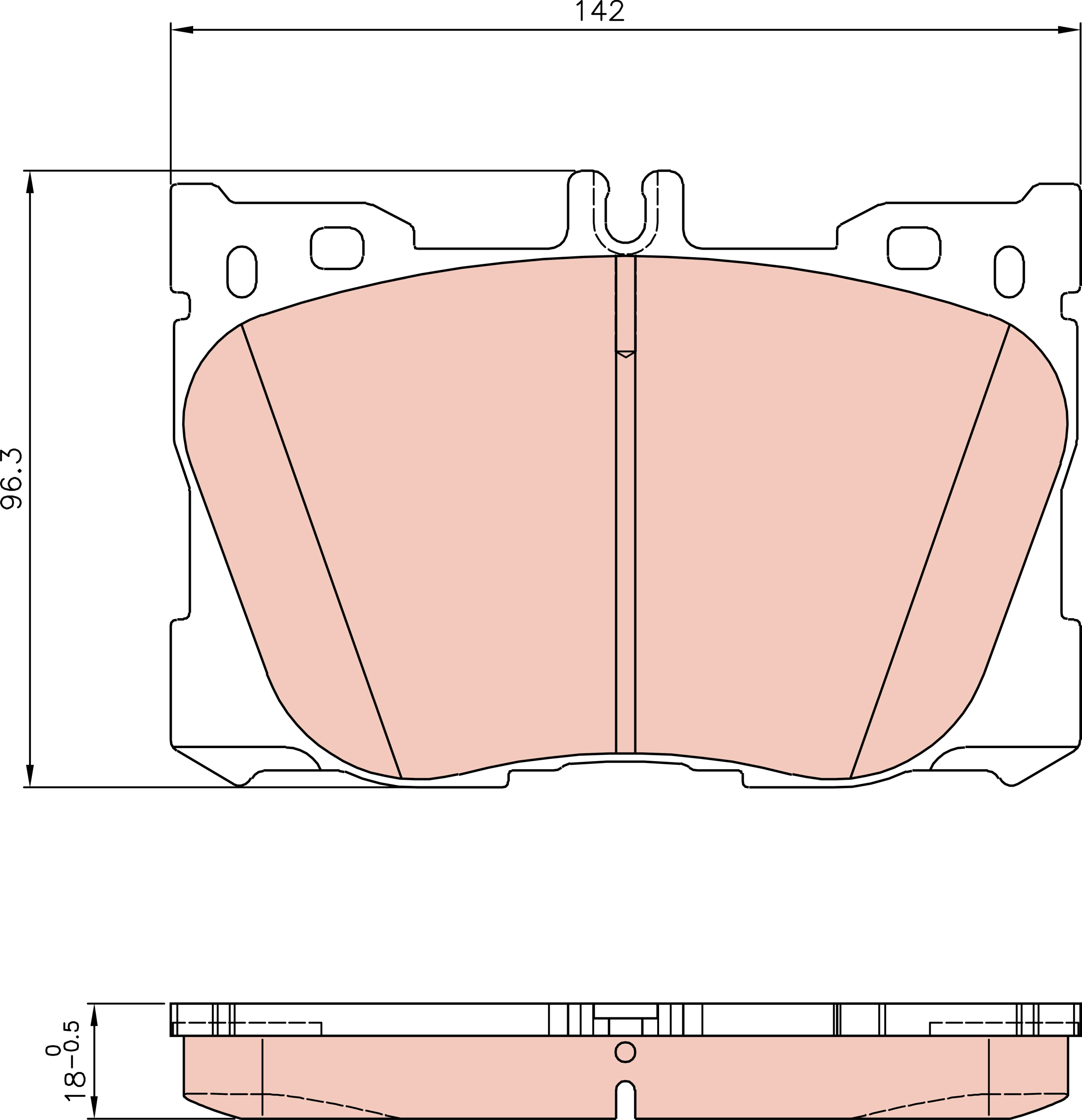 Brake Pad Set, disc brake (GDB8136)
