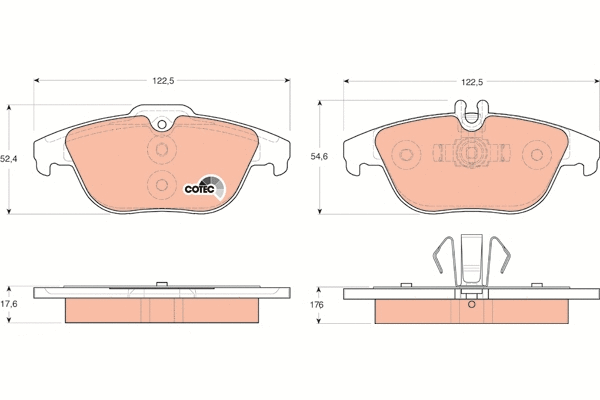 Brake Pad Set, disc brake (GDB1738)