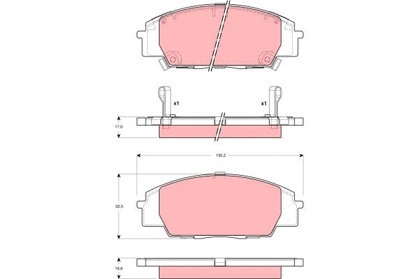 Brake Pad Set, disc brake (GDB3250)