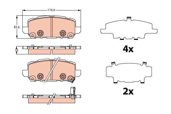 Brake Pad Set, disc brake (GDB2279)