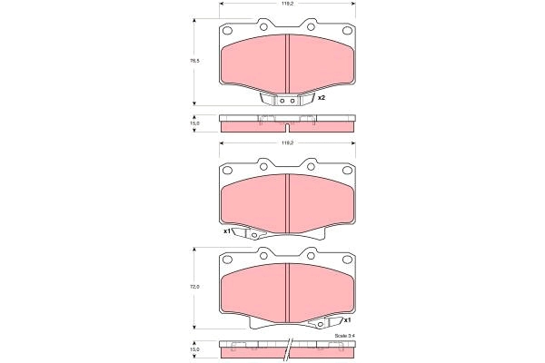 Brake Pad Set, disc brake (GDB3383AT)
