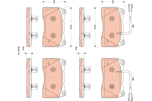 Brake Pad Set, disc brake (GDB1888)