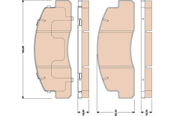 Brake Pad Set, disc brake (GDB3027)