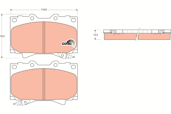 Brake Pad Set, disc brake (GDB3197)