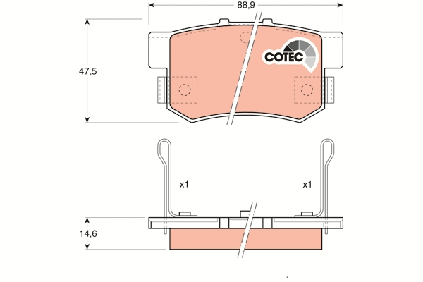 Brake Pad Set, disc brake (GDB774)