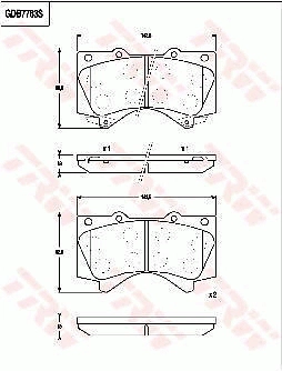 Brake Pad Set, disc brake (GDB7763AT)