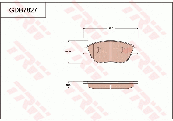 Brake Pad Set, disc brake (GDB7827)