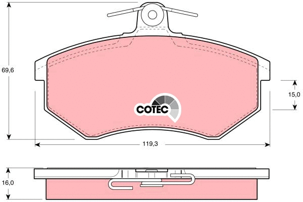Brake Pad Set, disc brake (GDB430)