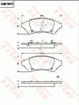 Brake Pad Set, disc brake (GDB7769)