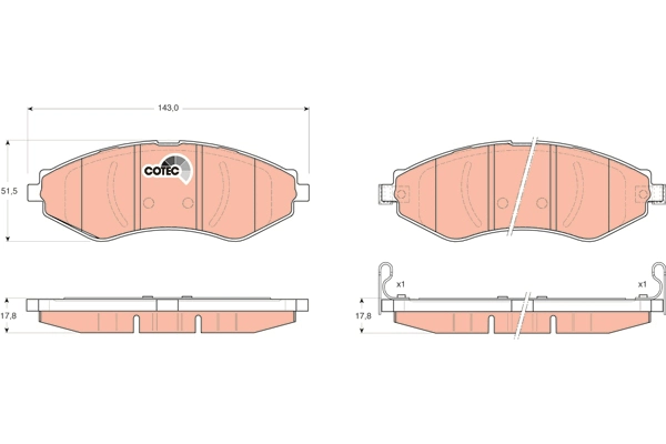 Brake Pad Set, disc brake (GDB3347AT)