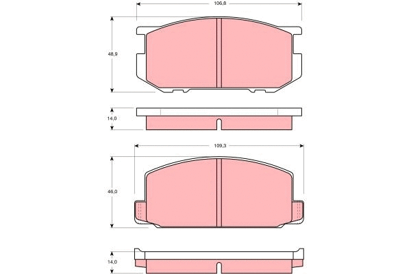 Brake Pad Set, disc brake (GDB181)