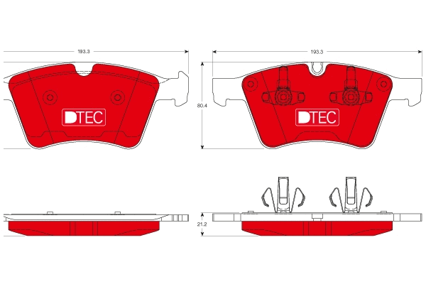 Brake Pad Set, disc brake (GDB1797DTE)