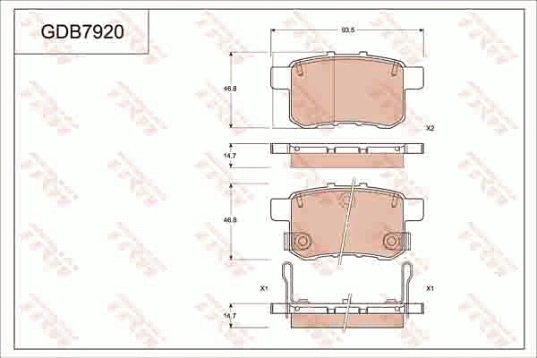 Brake Pad Set, disc brake (GDB7920AT)