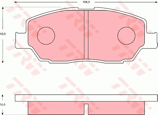 Brake Pad Set, disc brake (GDB7129)