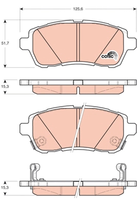 Brake Pad Set, disc brake (GDB3437AT)