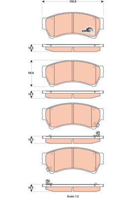 Brake Pad Set, disc brake (GDB3501DT)