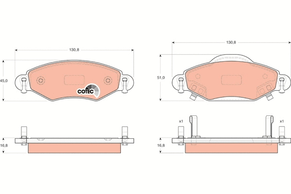 Brake Pad Set, disc brake (GDB3324)