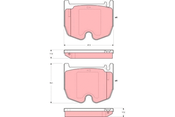 Brake Pad Set, disc brake (GDB1541)
