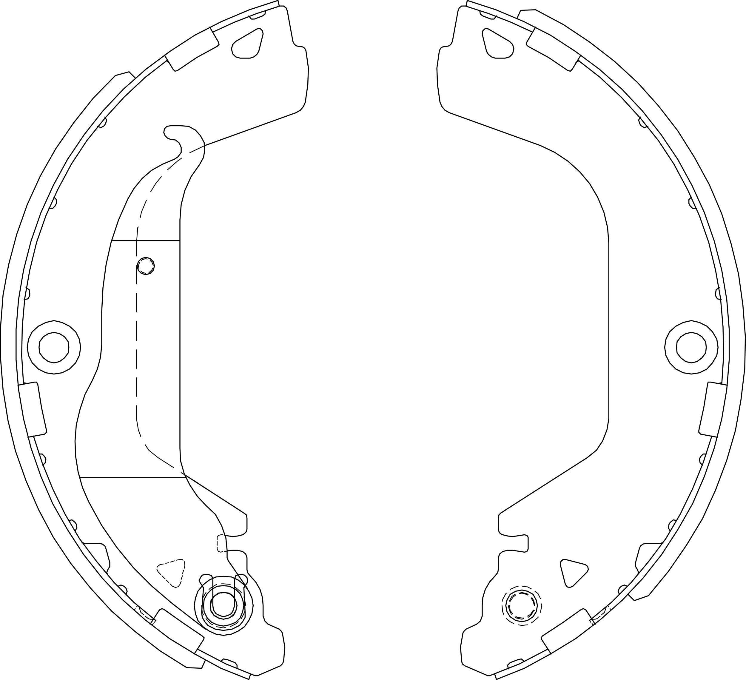 Brake Shoe Set (GS7891)