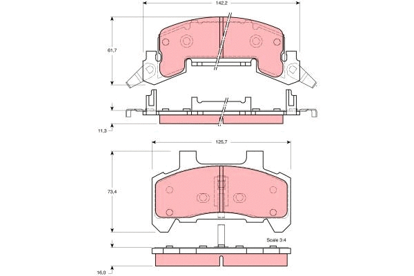 Brake Pad Set, disc brake (GDB4028)