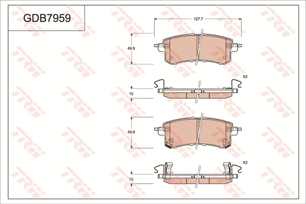 Brake Pad Set, disc brake (GDB7959)