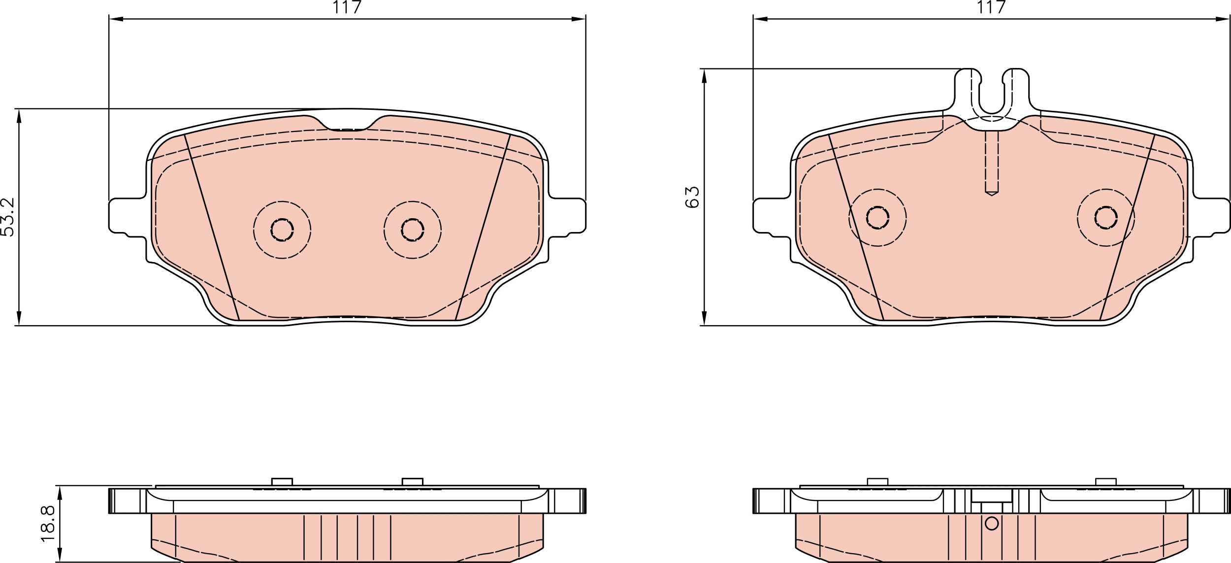Brake Pad Set, disc brake (GDB8301)