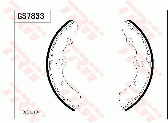 Brake Shoe Set (GS7833)