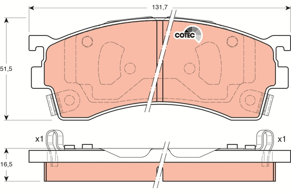 Brake Pad Set, disc brake (GDB3192)