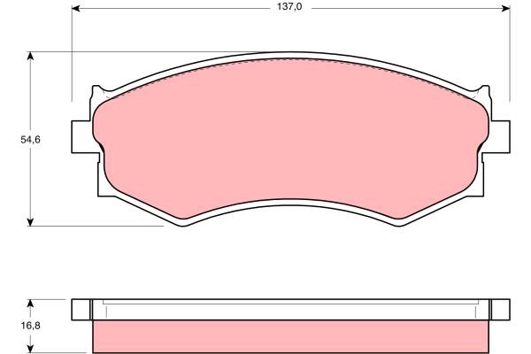 Brake Pad Set, disc brake (GDB765AT)