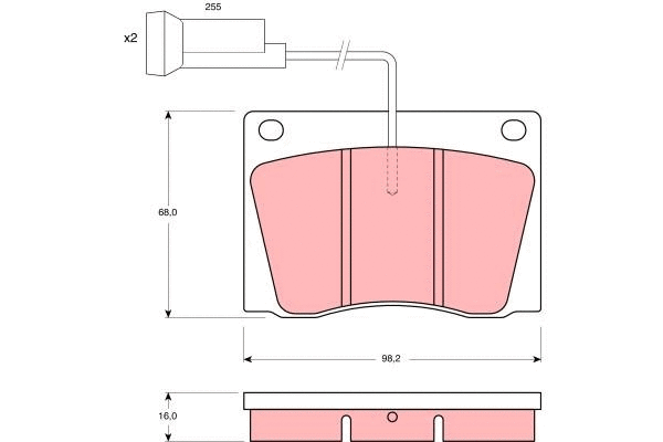 Brake Pad Set, disc brake (GDB569)