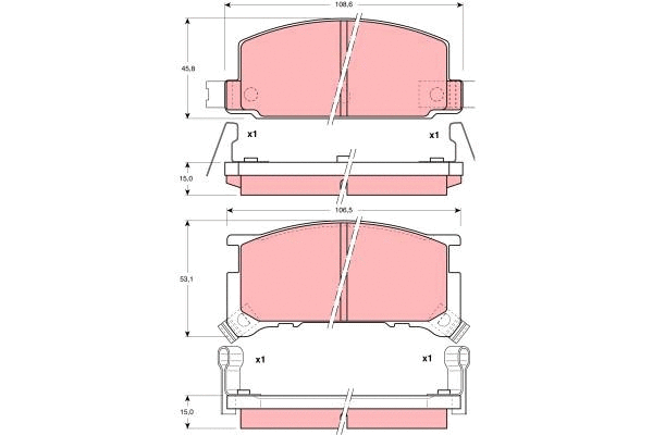 Brake Pad Set, disc brake (GDB898)