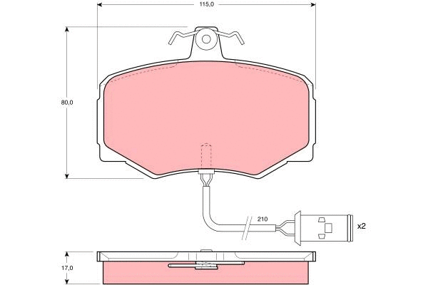 Brake Pad Set, disc brake (GDB421)