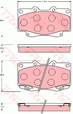 Brake Pad Set, disc brake (GDB7222)