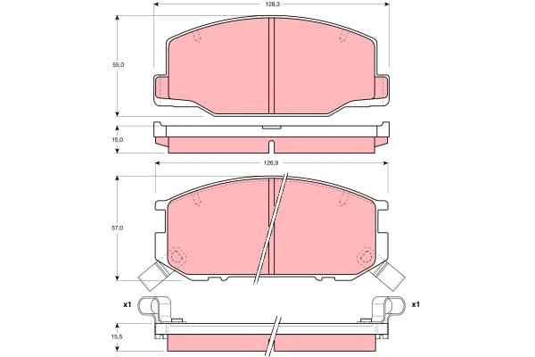 Brake Pad Set, disc brake (GDB1190DT)