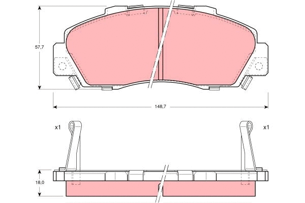 Brake Pad Set, disc brake (GDB995)