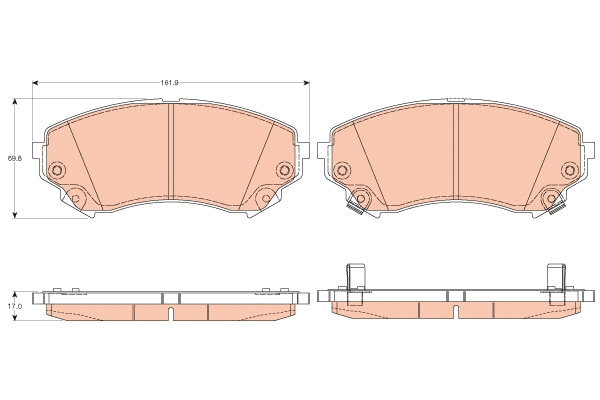 Brake Pad Set, disc brake (GDB4456)